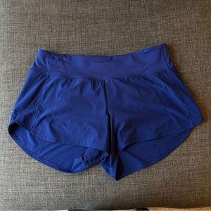 Lululemon Speed Up Short, High rise, 4" Updated Fit, Color: Larkspur, sz 10